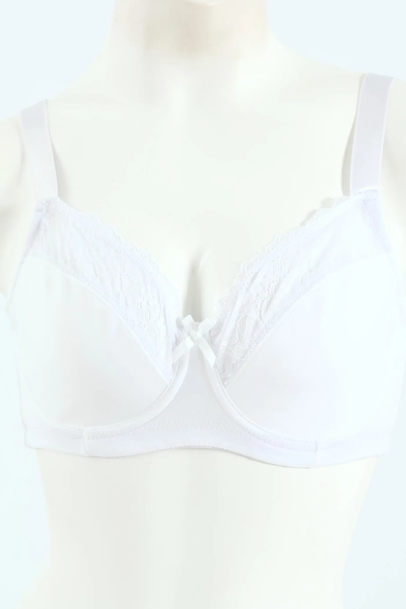 2 Pack Lace Non-Padded Bra - Beige/White