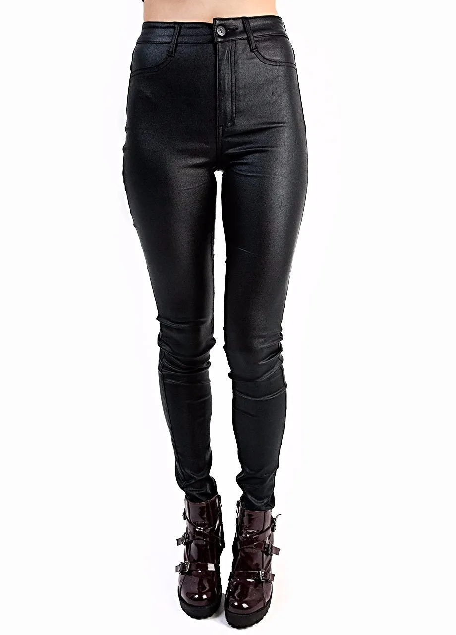 24HRS by Lip Service Foil Stretch Twill High Waist Jeans