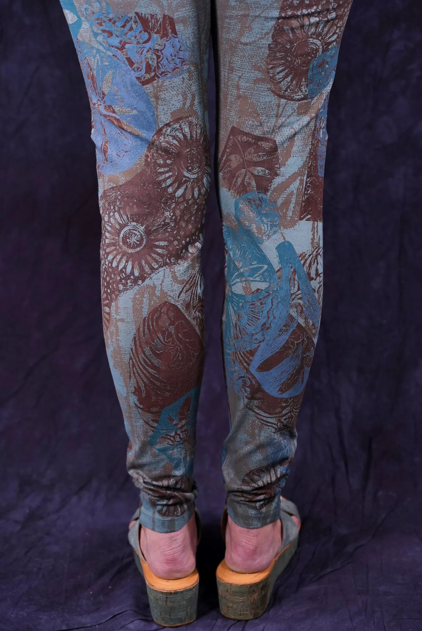3136 Block Print Legging Delaware-P