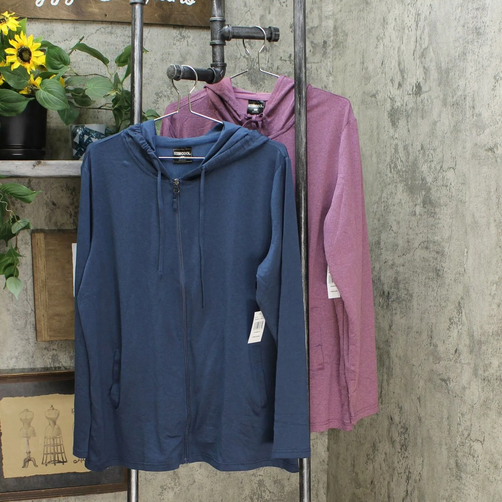 32 Degrees Cool Women's 2 Pack Ultra Soft Full Zip Hoodies