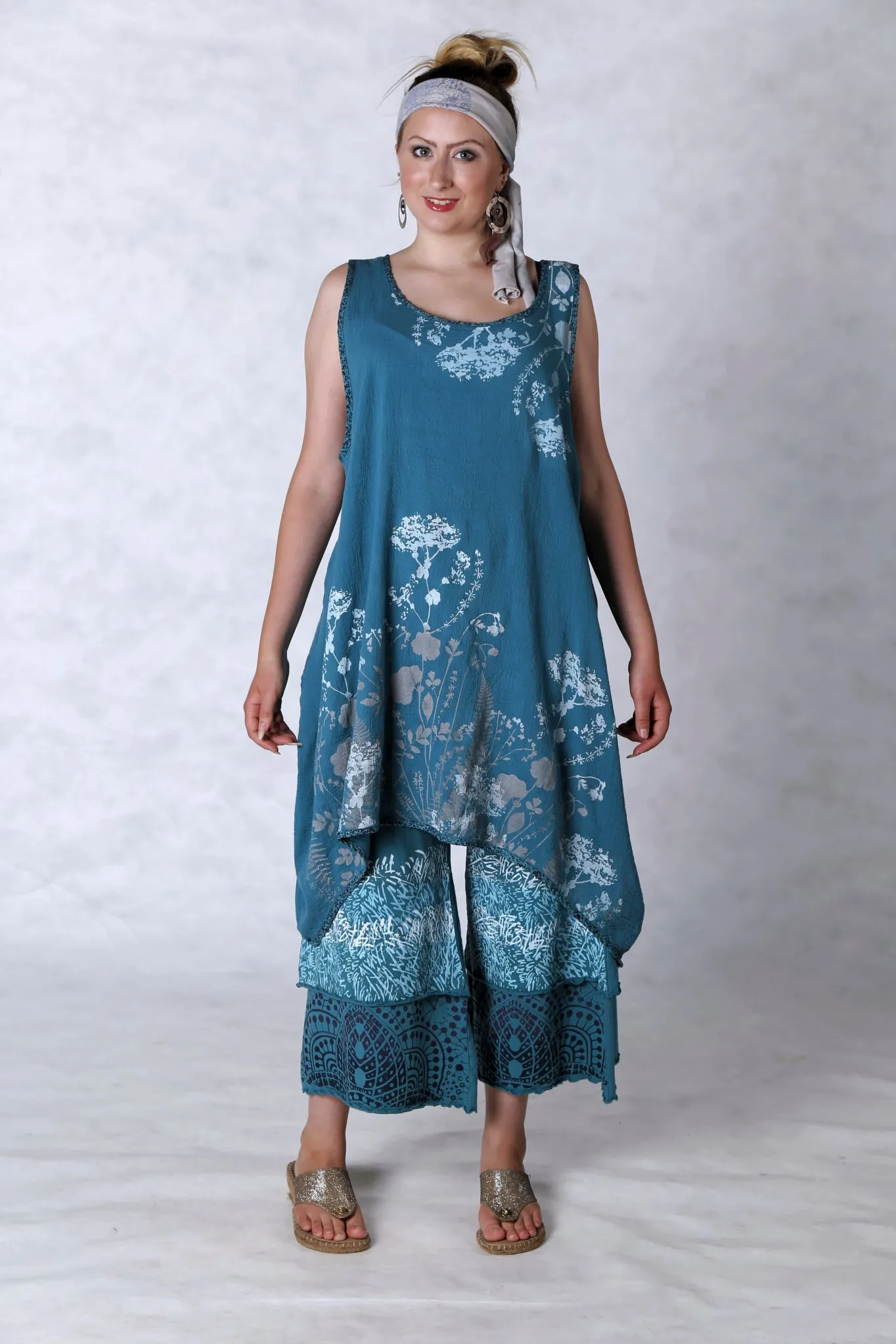 3239-Wide Petaloon-Teal-P