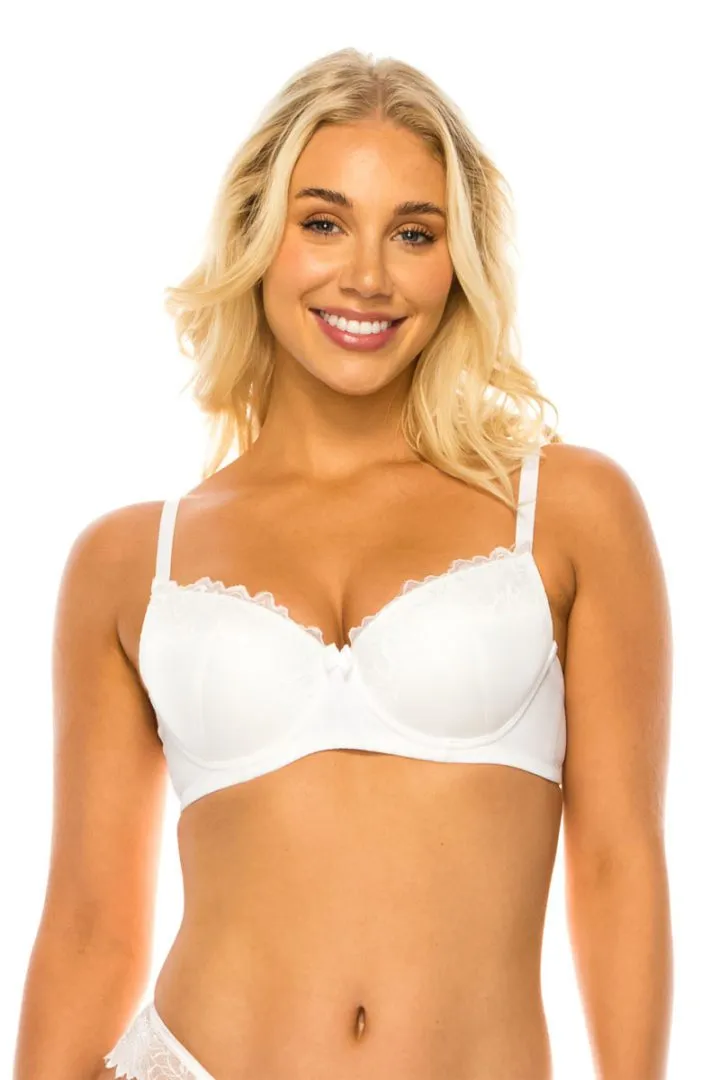 32559 12 Piece Underwire Support Floral Lace Bra B–C Cup
