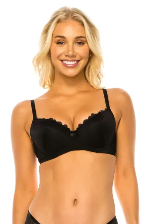 32559 12 Piece Underwire Support Floral Lace Bra B–C Cup