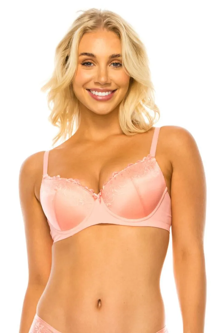 32559 12 Piece Underwire Support Floral Lace Bra B–C Cup