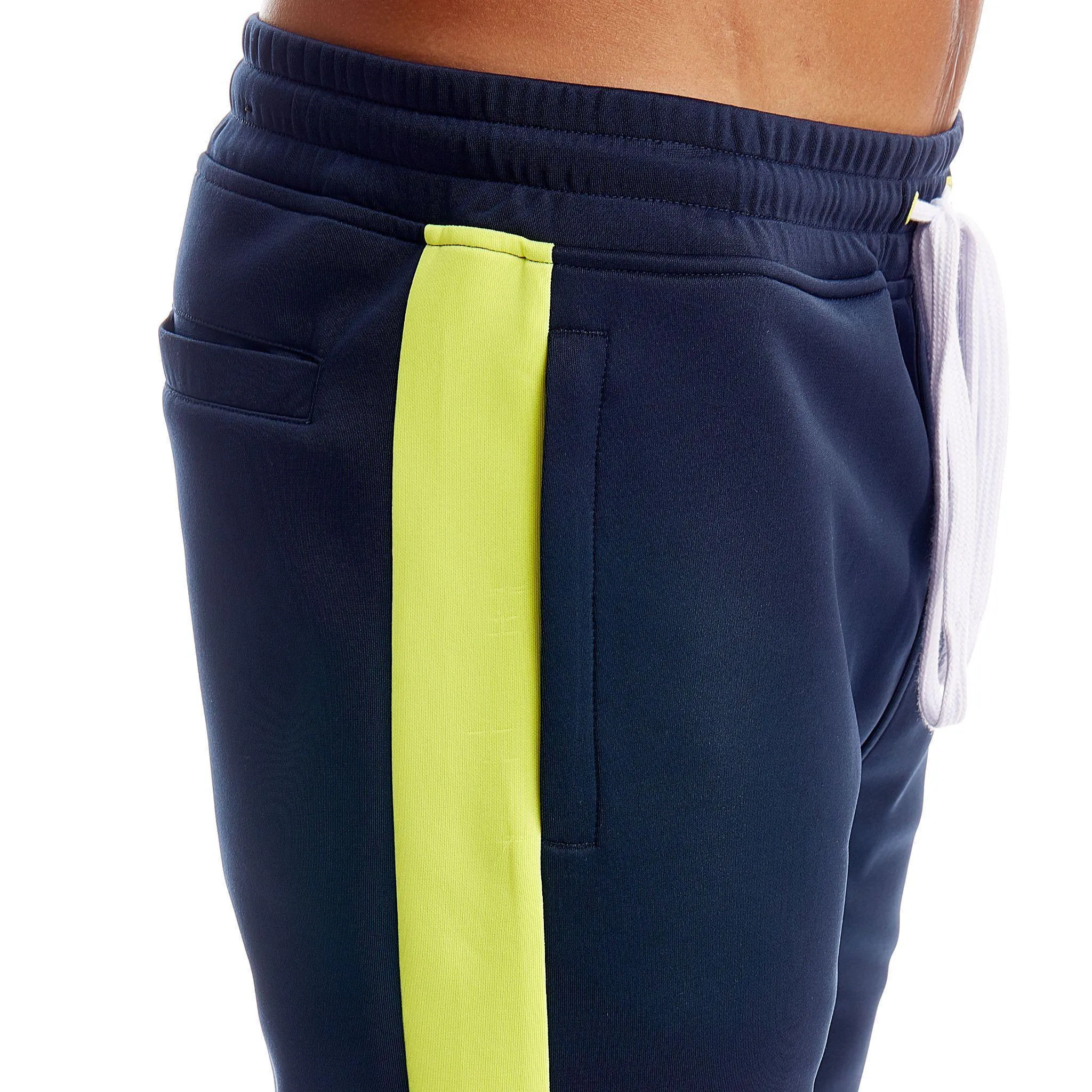 401 Track Pants - Navy & Neon Yellow