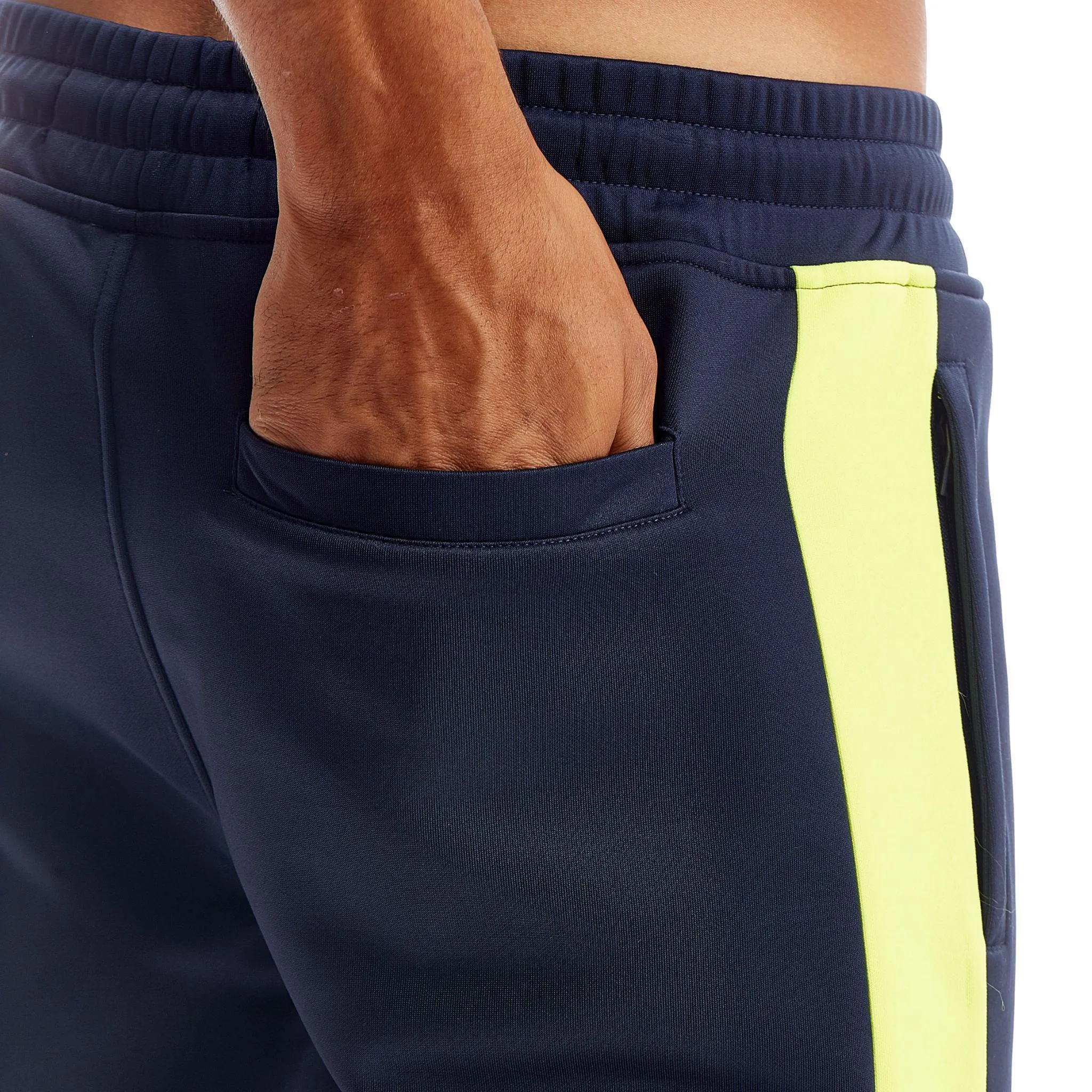 401 Track Pants - Navy & Neon Yellow