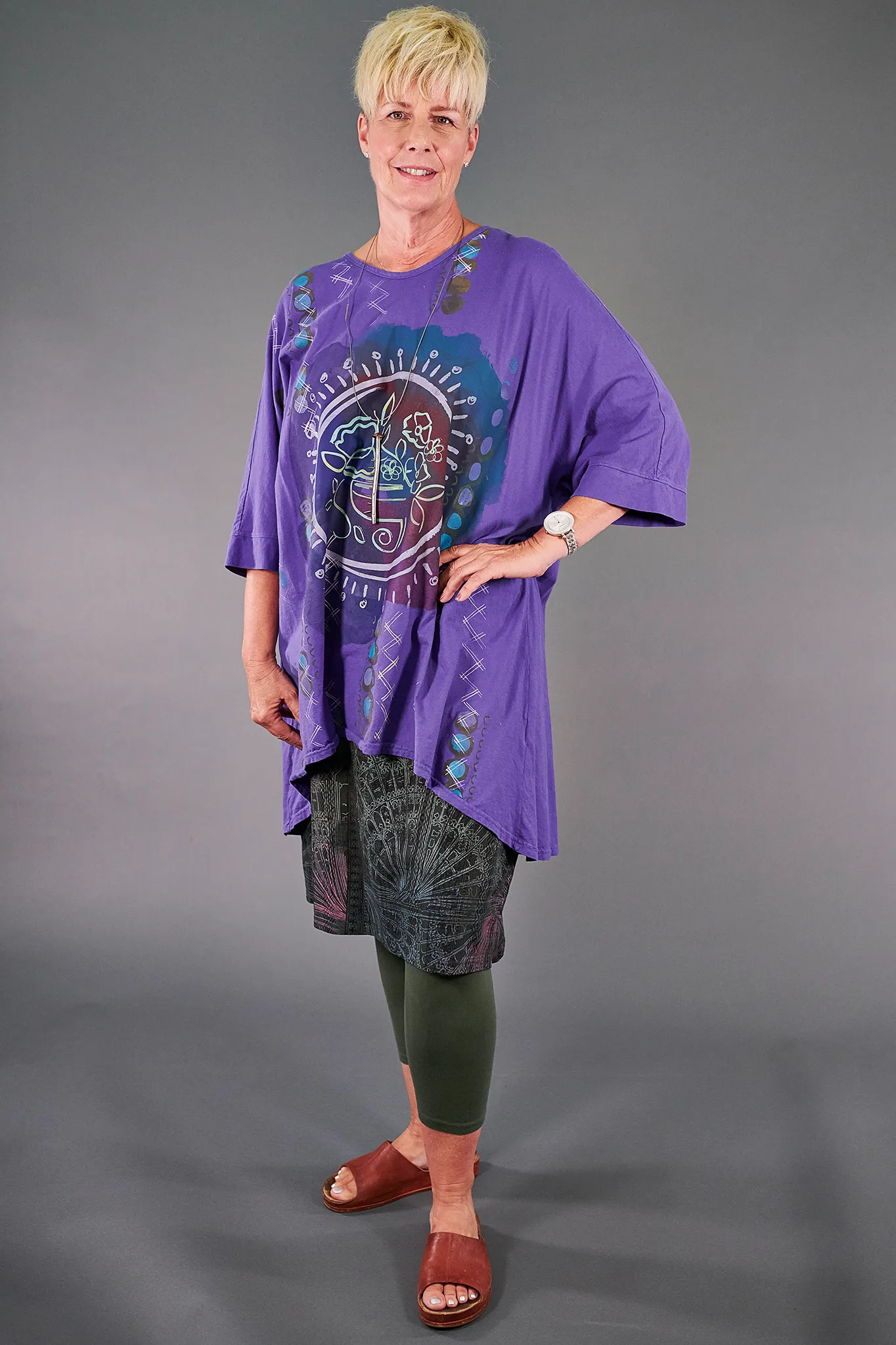 4169 Layer Skirt-Black-Stained Glass