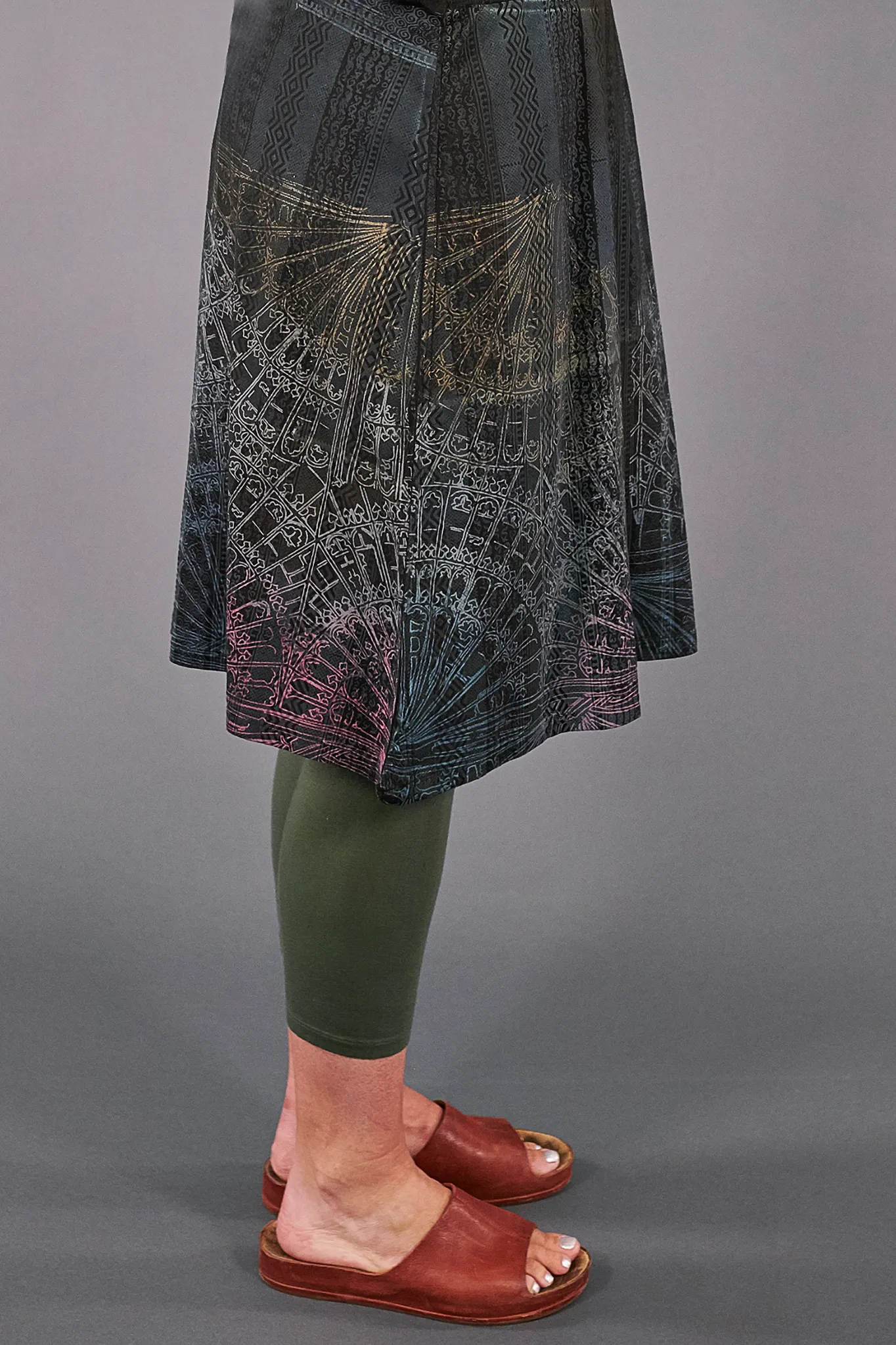 4169 Layer Skirt-Black-Stained Glass