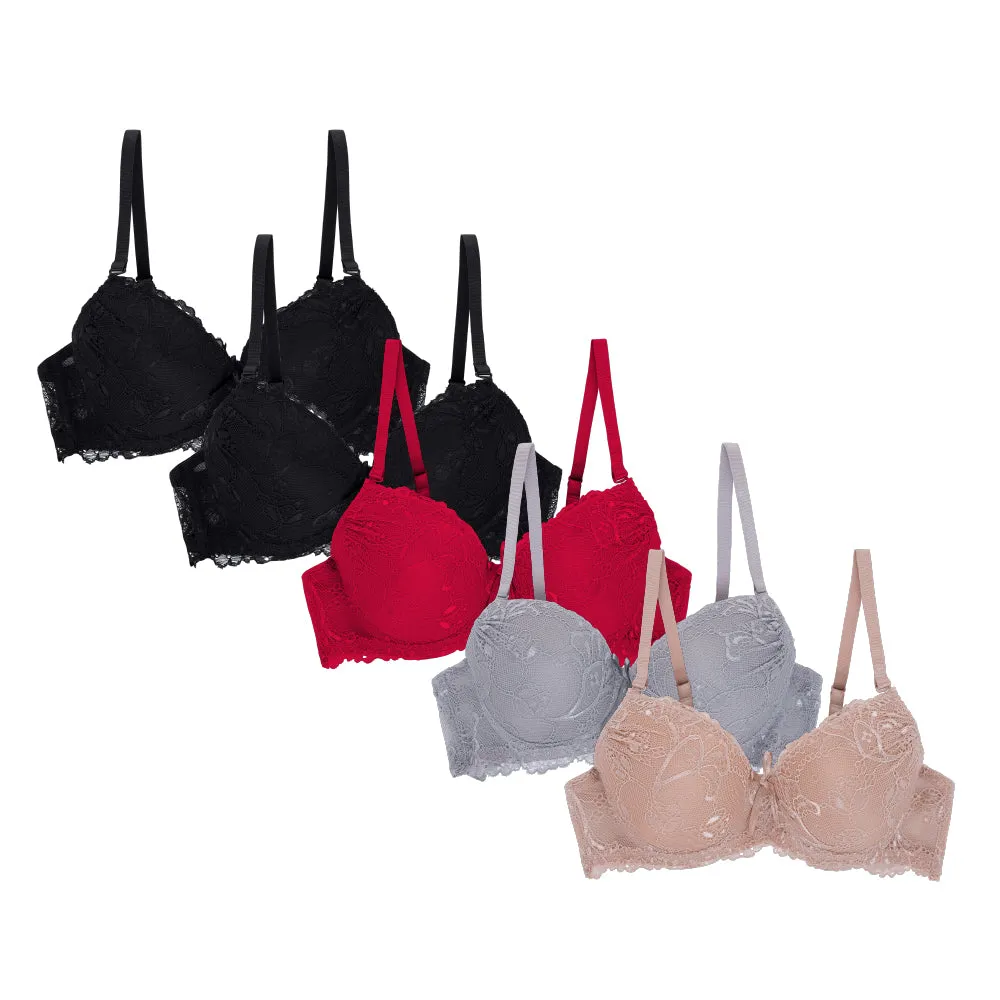 5 Pack Push Up Bra