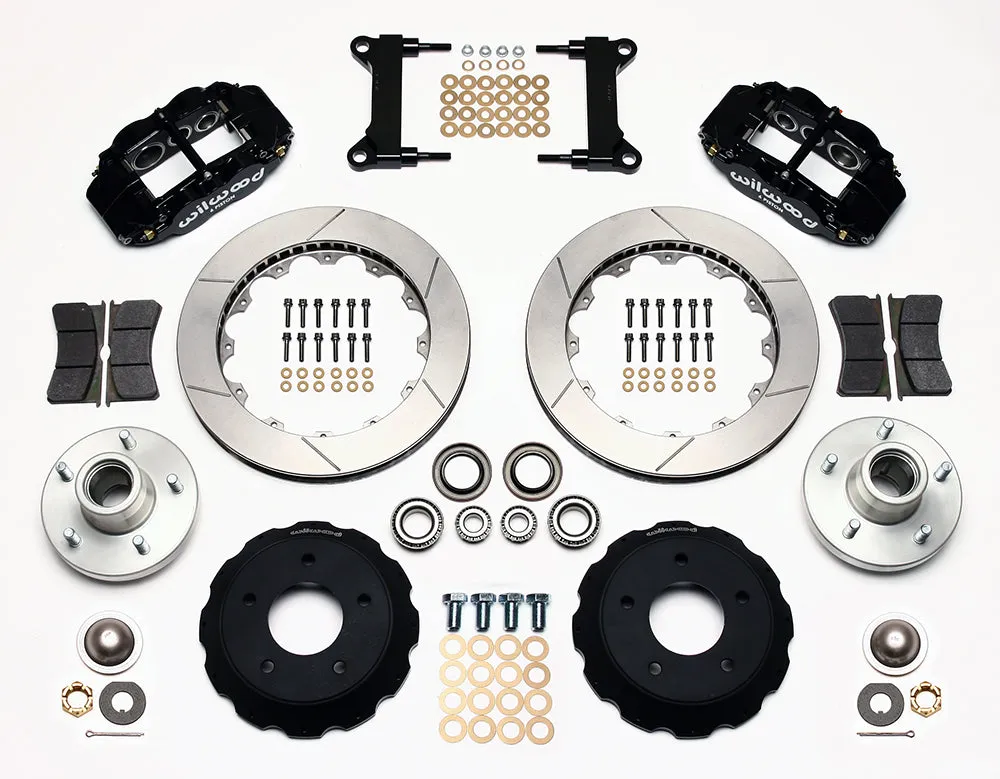 71-72 CHEVY C10 FULL DISC BRAKE KIT & RIDETECH SPINDLES,13"/12" ROTORS,BLACK CAL