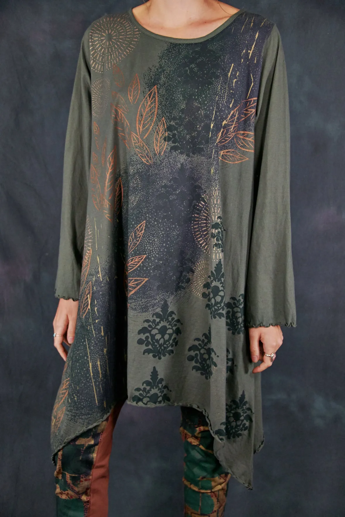 7228 Autumn A-Line Dress Army Green-P