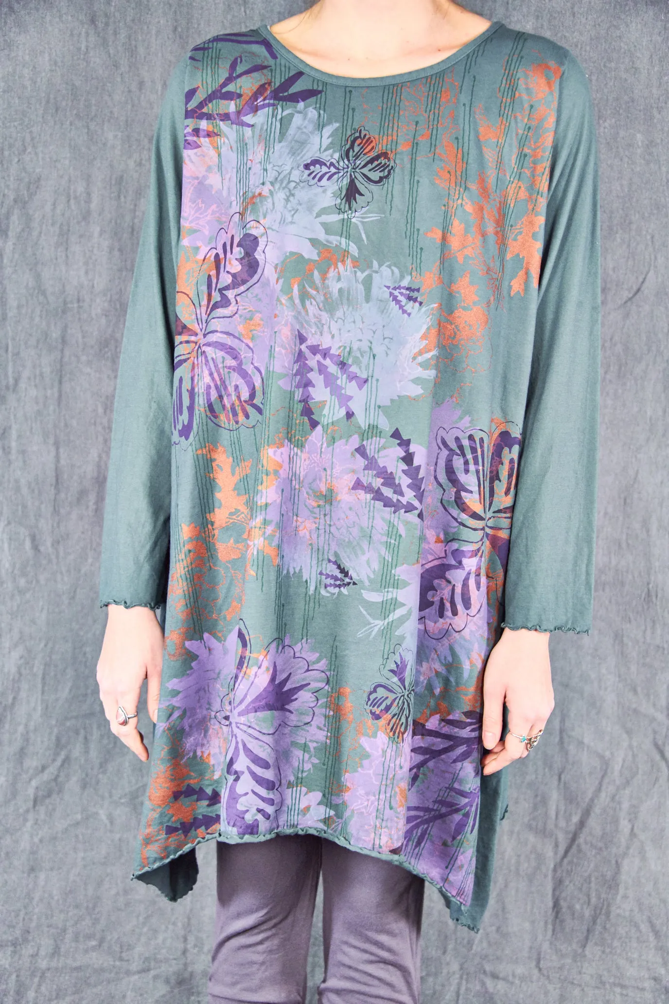 7228 Swing Dress Spruce-P Floral