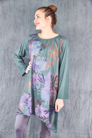 7228 Swing Dress Spruce-P Floral