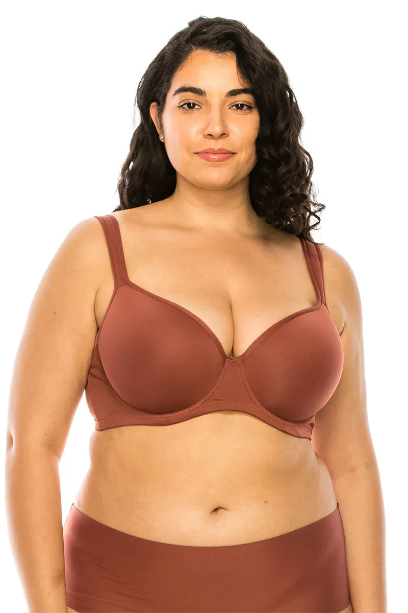 78300 6 Piece Underwire, Adjustable Straps Coverage Very Light Padding Bra D/DD Cup C01