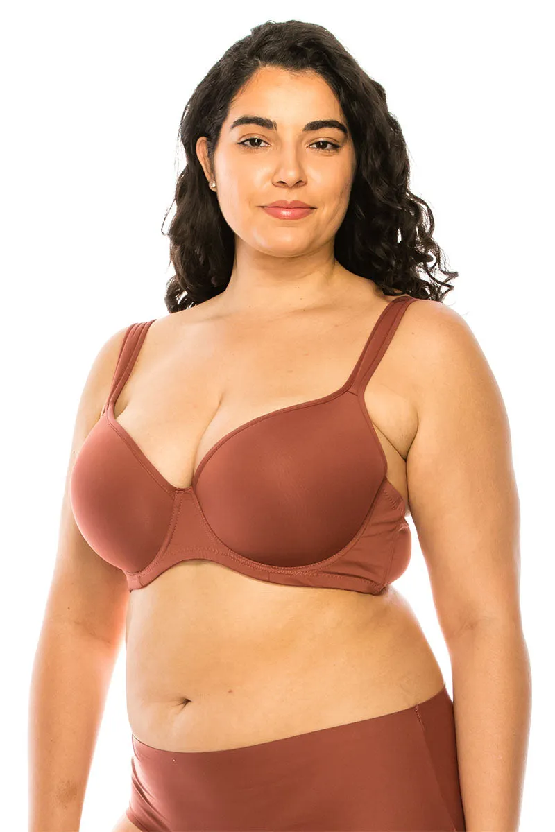 78300 6 Piece Underwire, Adjustable Straps Coverage Very Light Padding Bra D/DD Cup C01