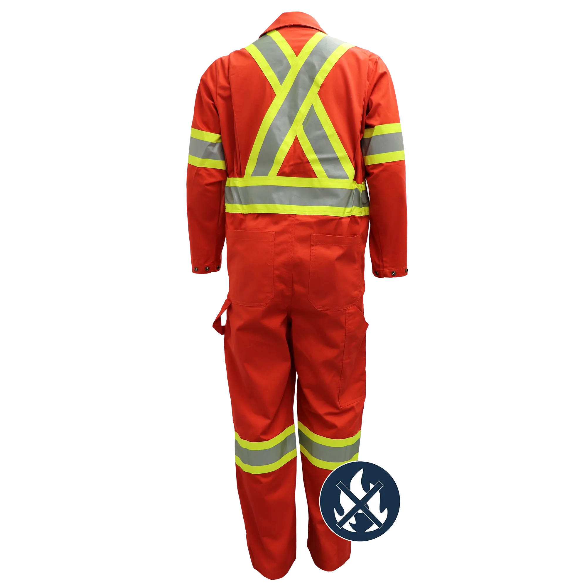 790X4FR - Couvre-tout haute visibilité de soudeur  -100% coton avec traitement FR || 790X4FR - High visibility  welder's coverall -100% cotton with treatment FR