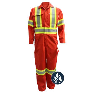 790X4FR - Couvre-tout haute visibilité de soudeur  -100% coton avec traitement FR || 790X4FR - High visibility  welder's coverall -100% cotton with treatment FR