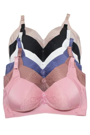 89176 6 Piece Wireless Bra B,C,D Cup C01