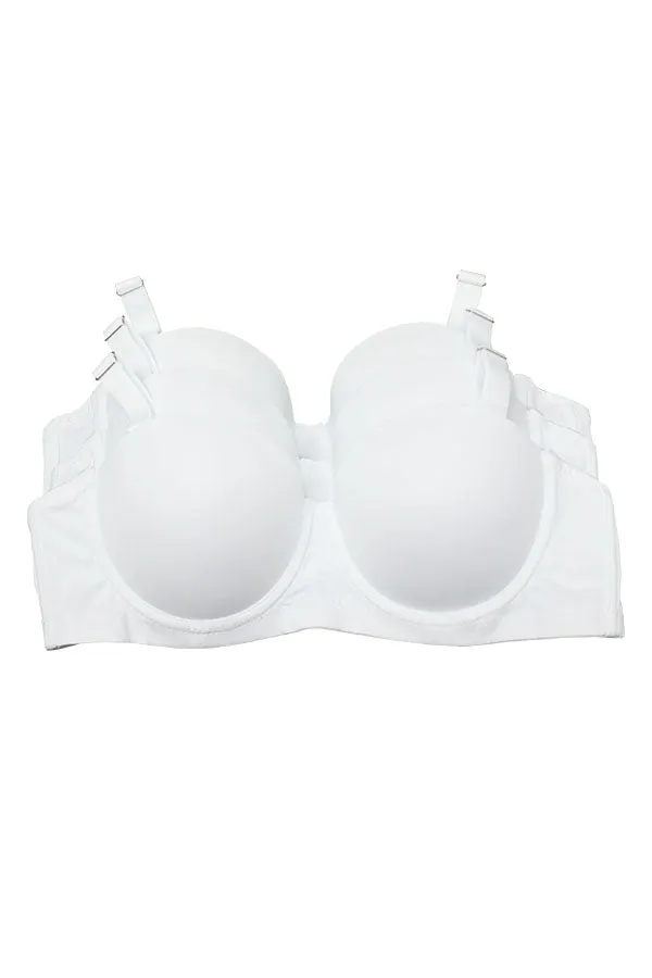 90039 3 Piece Underwire & Adjustable Straps Demi Light Pad Bra – D/DD/DDD Cup
