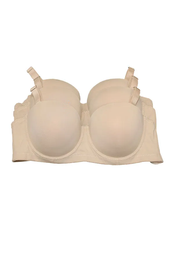 90039 3 Piece Underwire & Adjustable Straps Demi Light Pad Bra – D/DD/DDD Cup