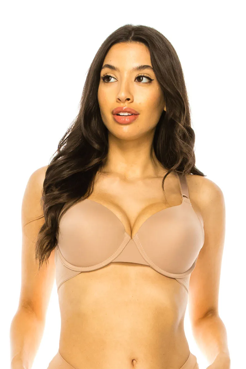 90047 6 Piece Coverage Bra with Underwire B,C,D,DD Cup C01