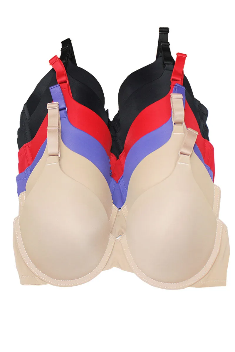 90047 6 Piece Coverage Bra with Underwire B,C,D,DD Cup C01
