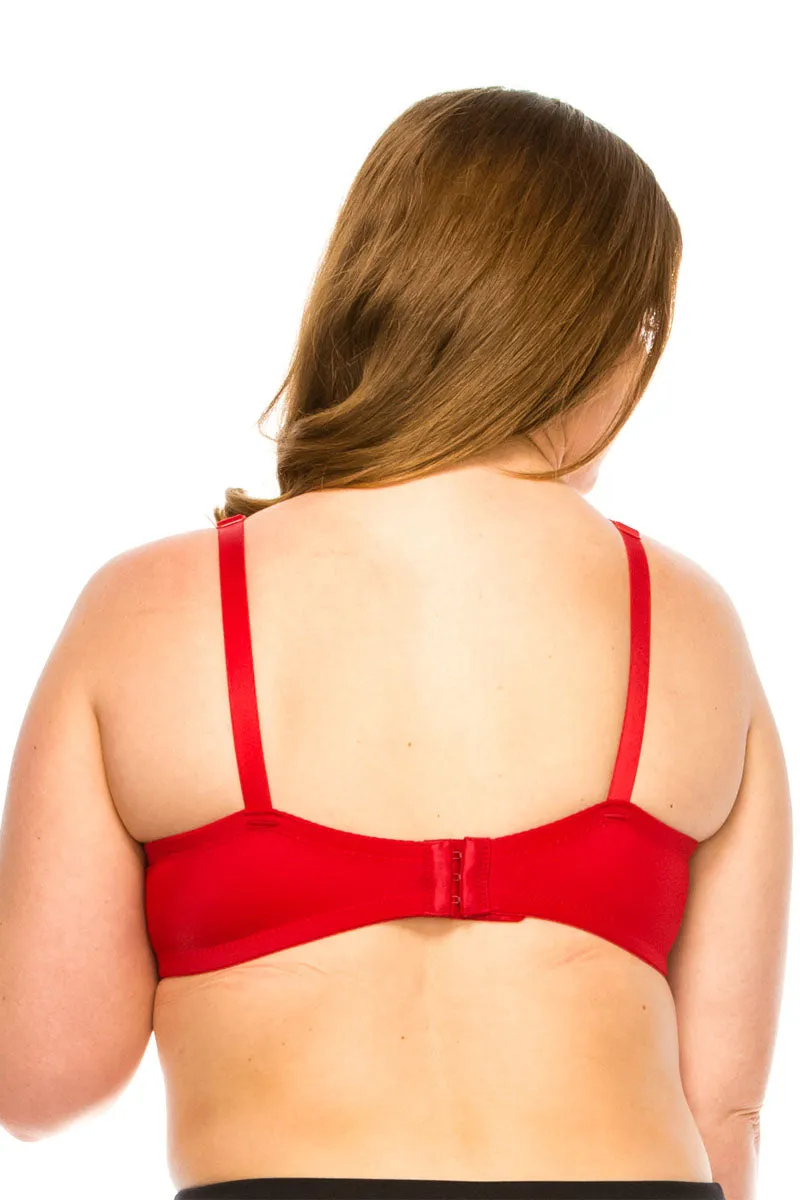 90047 6 Piece Coverage Bra with Underwire B,C,D,DD Cup C01