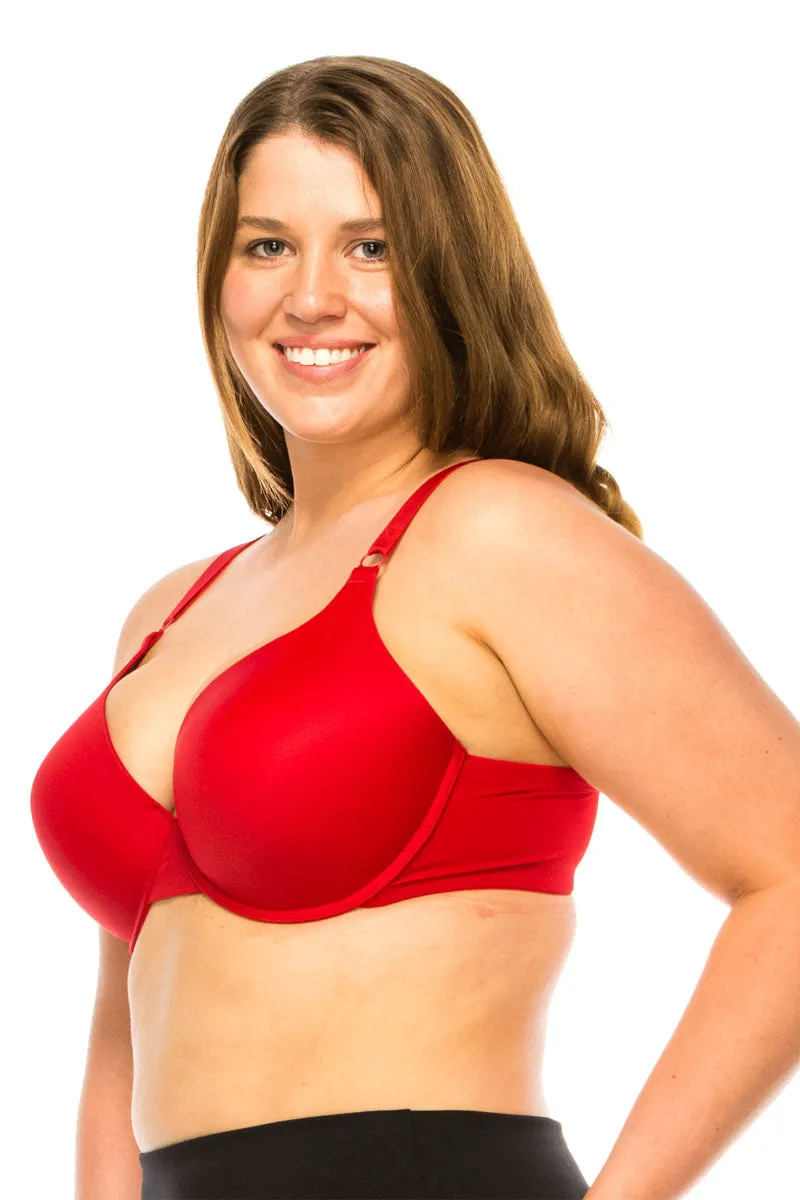 90047 6 Piece Coverage Bra with Underwire B,C,D,DD Cup C01
