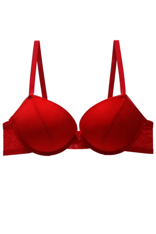 90064 12 Pieces Underwire Support, Adjustable Straps Push-Up B C Cup Bra