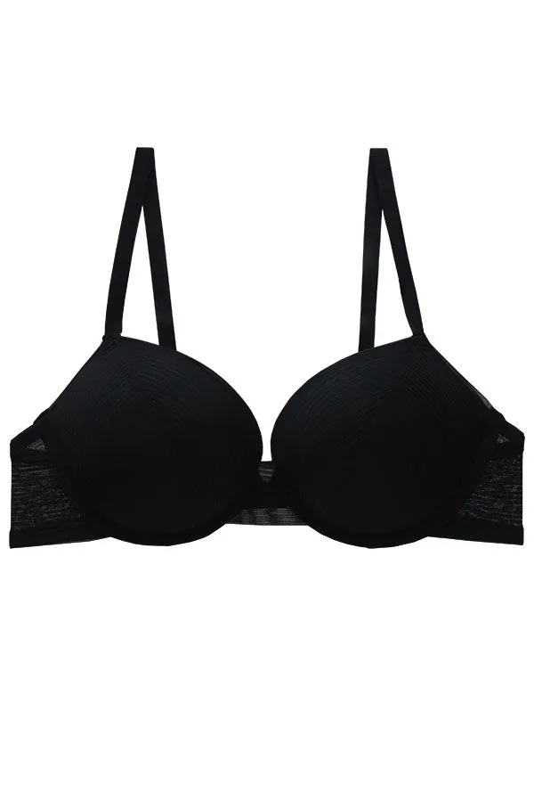 90064 12 Pieces Underwire Support, Adjustable Straps Push-Up B C Cup Bra