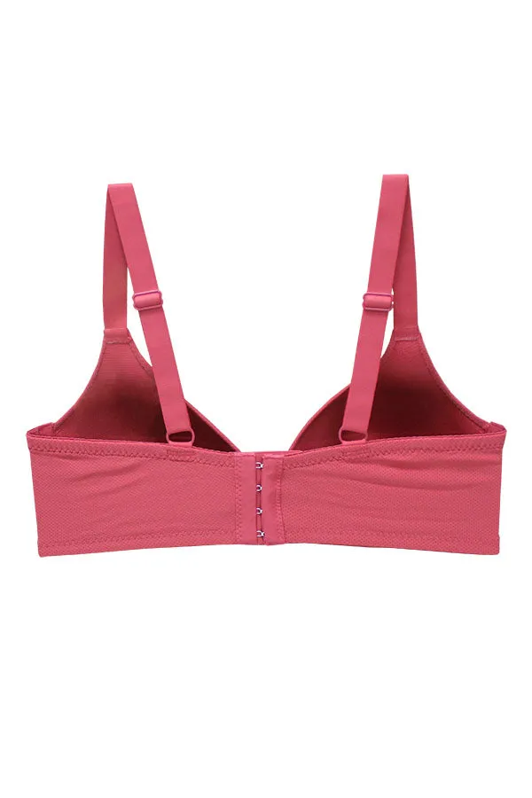 90072 6 Pieces  Adjustable Straps & Four Hook Closure Wire Free B C D DD Cup Bra