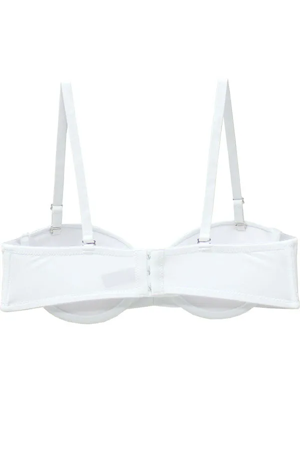 963 3 Pieces Underwire, Adjustable Removable Straps Extreme Push-Up Half Cup A B C Cup Bra