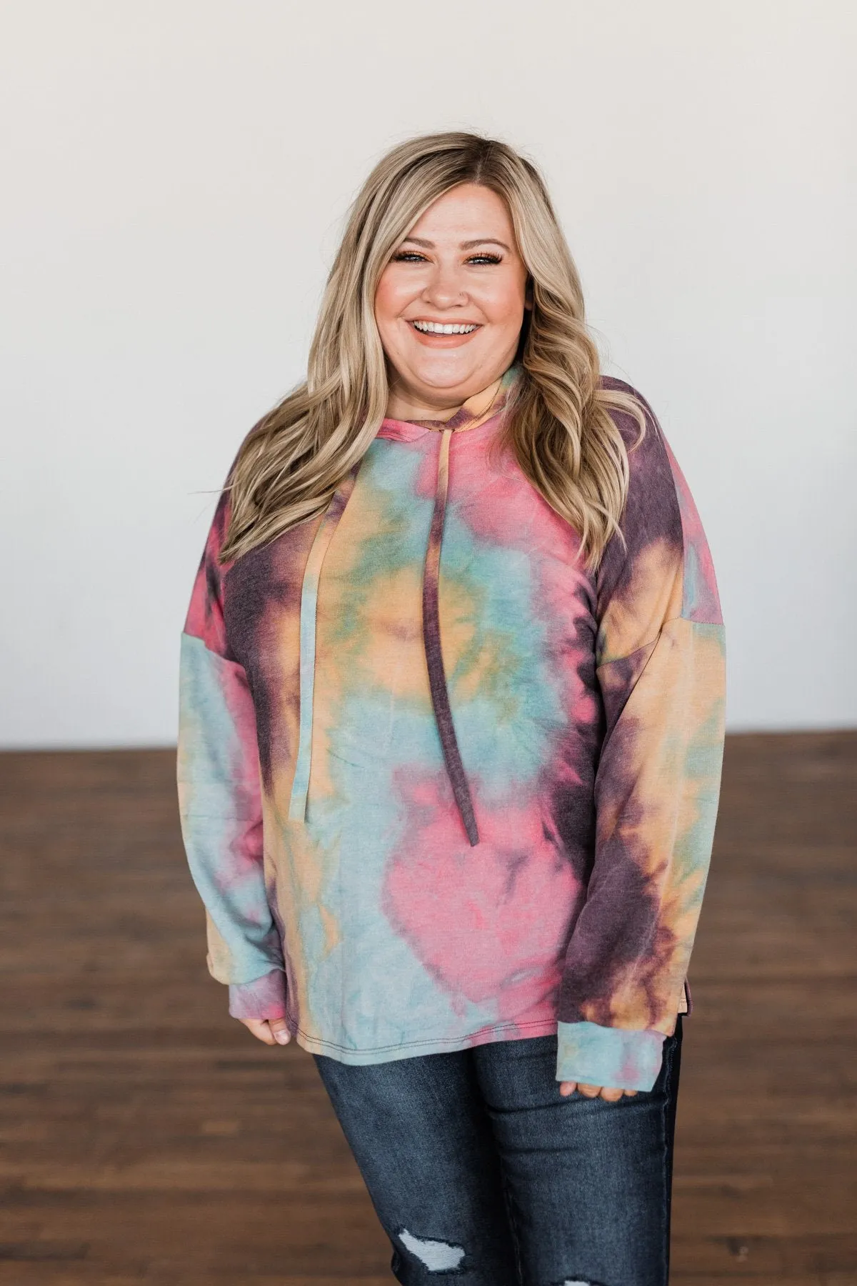 A Colorful Life Tie Dye Hoodie- Multi-Color