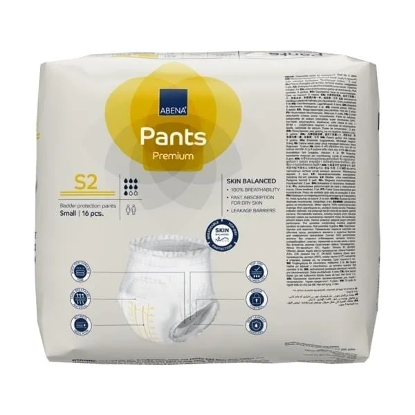 Abena Pants S2 Yel 1900ML 60-90cm