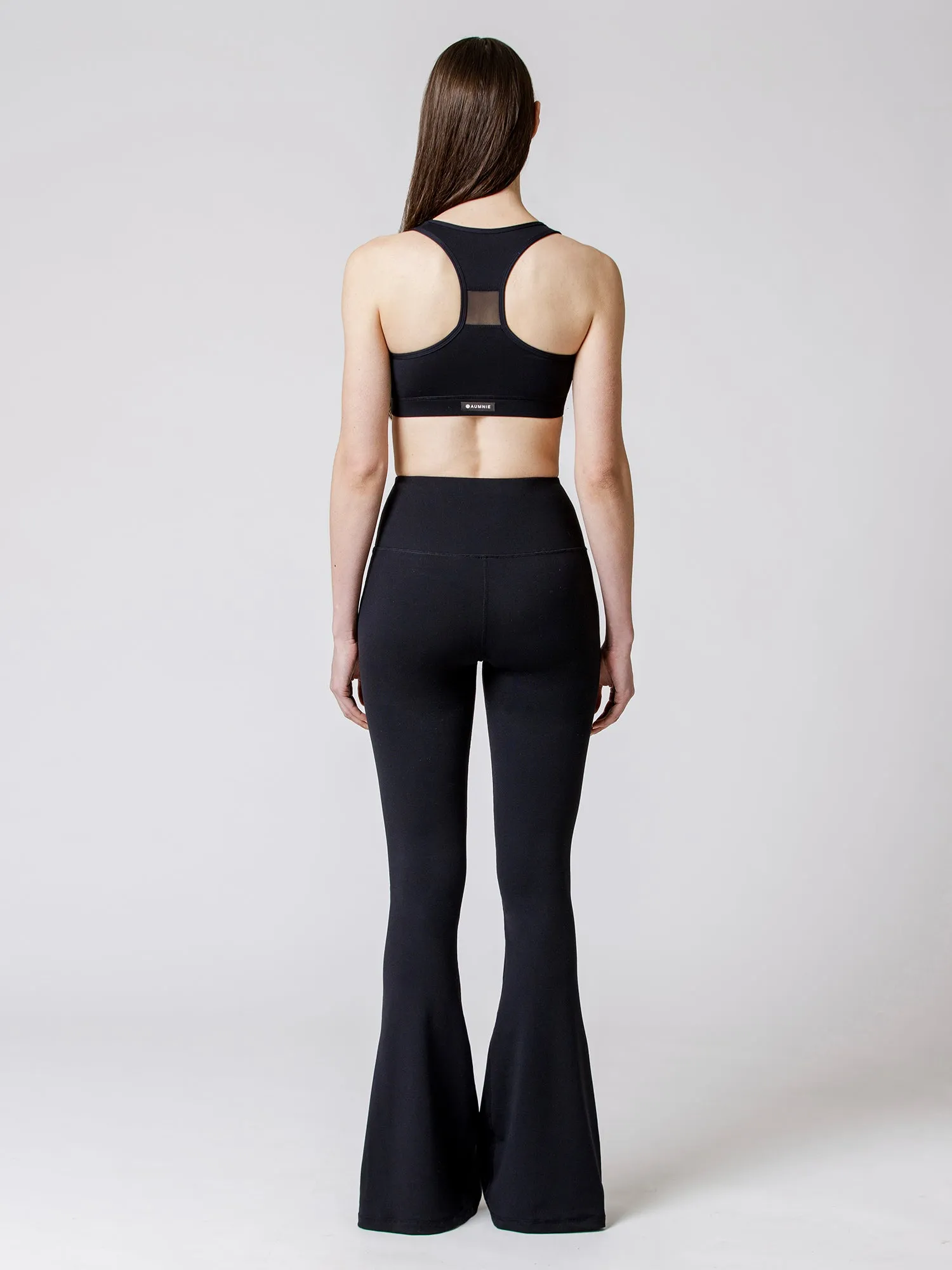 ABSTRACT BRA, BLACK/BLACK MESH