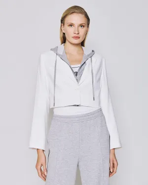 Access Fashion Cropped Blazer With Detachable Hood