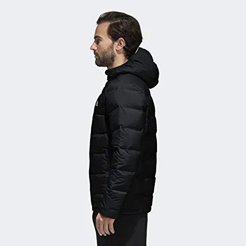 Adidas Helionic Hooded Down Jacket (Black, M)