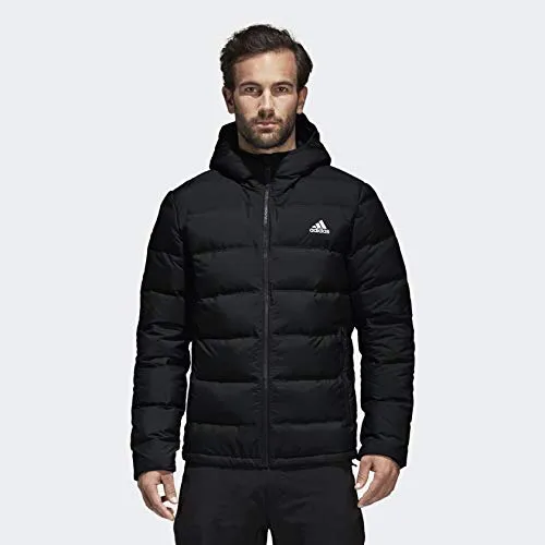 Adidas Helionic Hooded Down Jacket (Black, M)