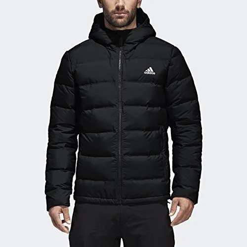 Adidas Helionic Hooded Down Jacket (Black, M)
