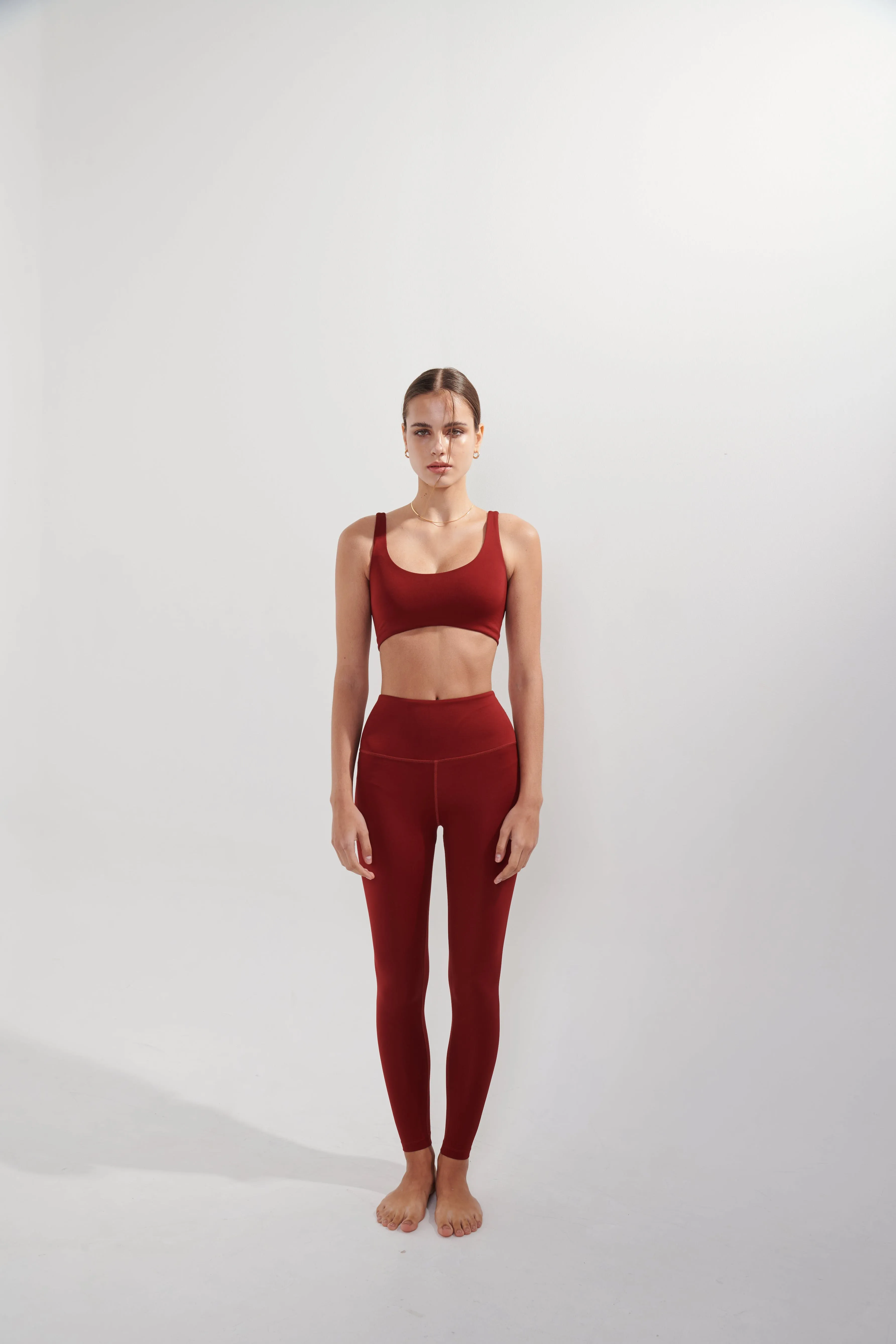 AirRise scoop neck sports bra - Wine Red