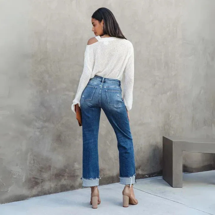 Alani - denim pants with high waist