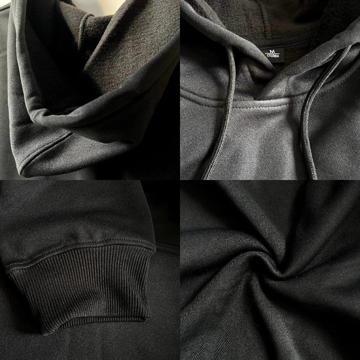Alphabet graphic print casual men's hooded sweatshirt