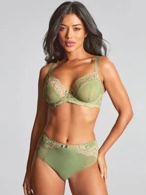 Ana Non Padded Plunge Bra In Sage Sand - Panache