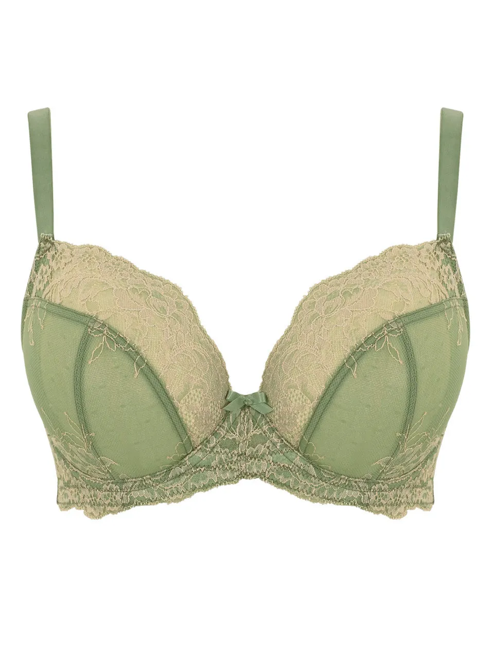 Ana Non Padded Plunge Bra In Sage Sand - Panache