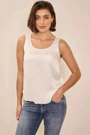 Astrid Silk Tank Top - Sea Salt
