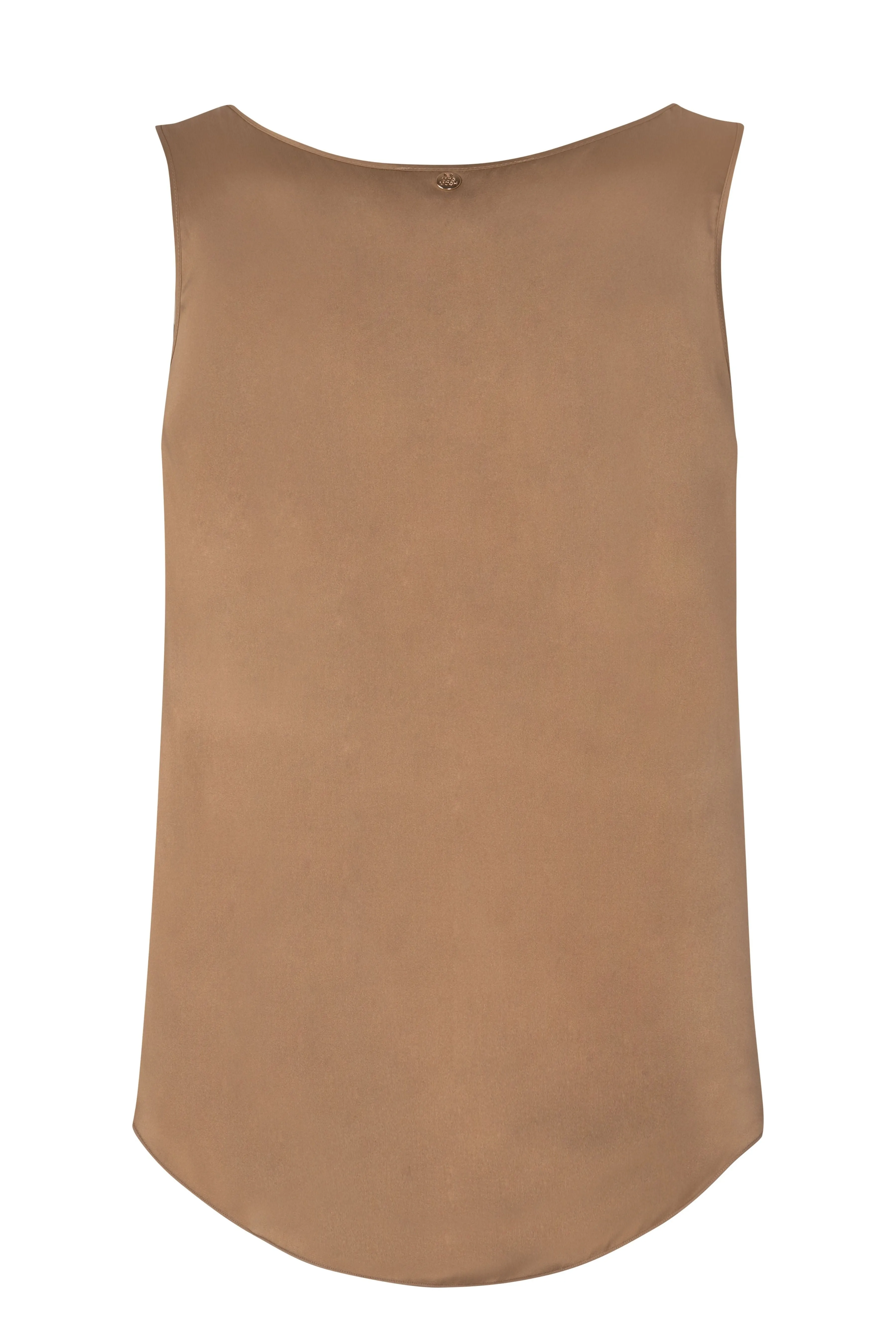 Astrid Silk Tank Top - Woodsmoke