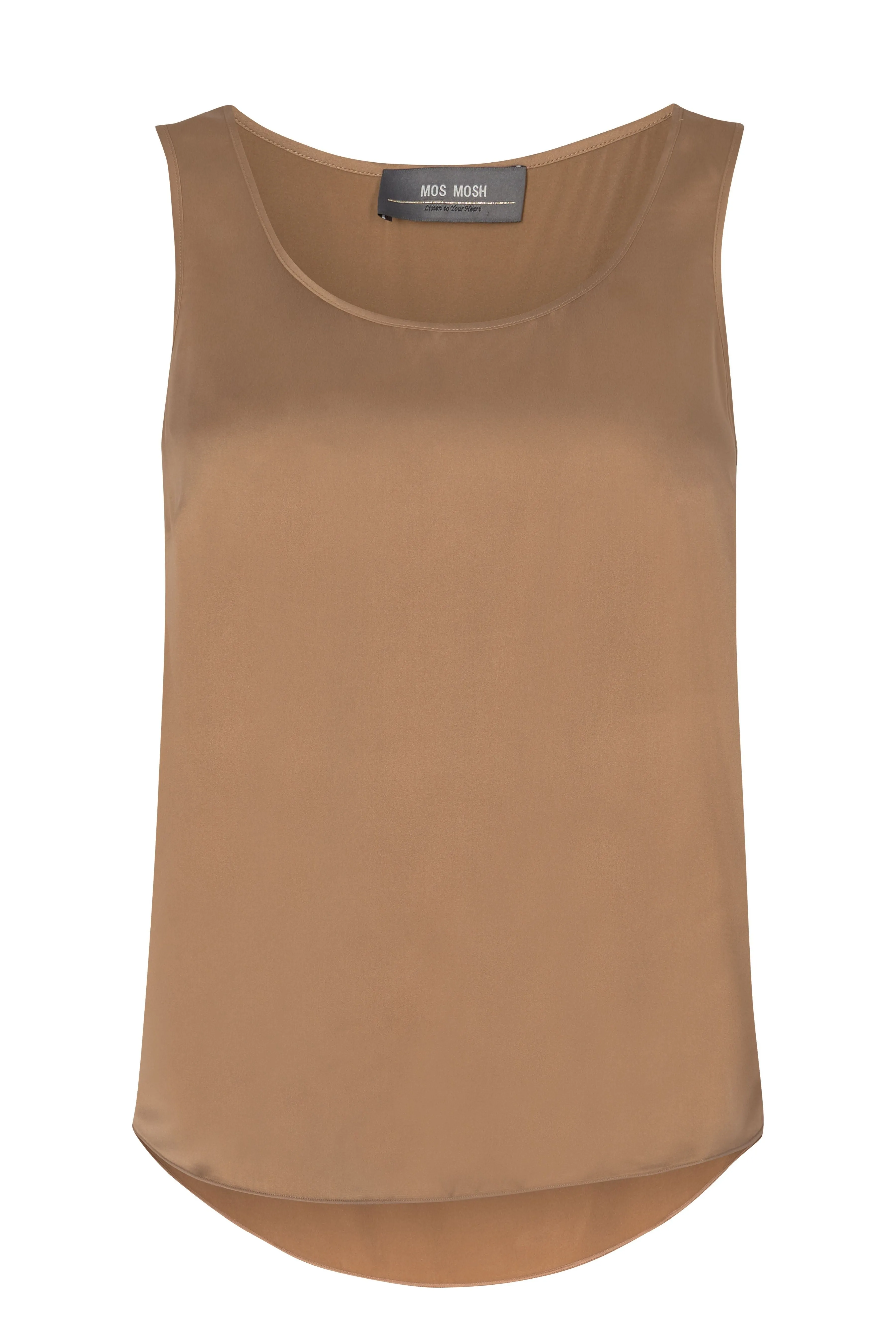 Astrid Silk Tank Top - Woodsmoke