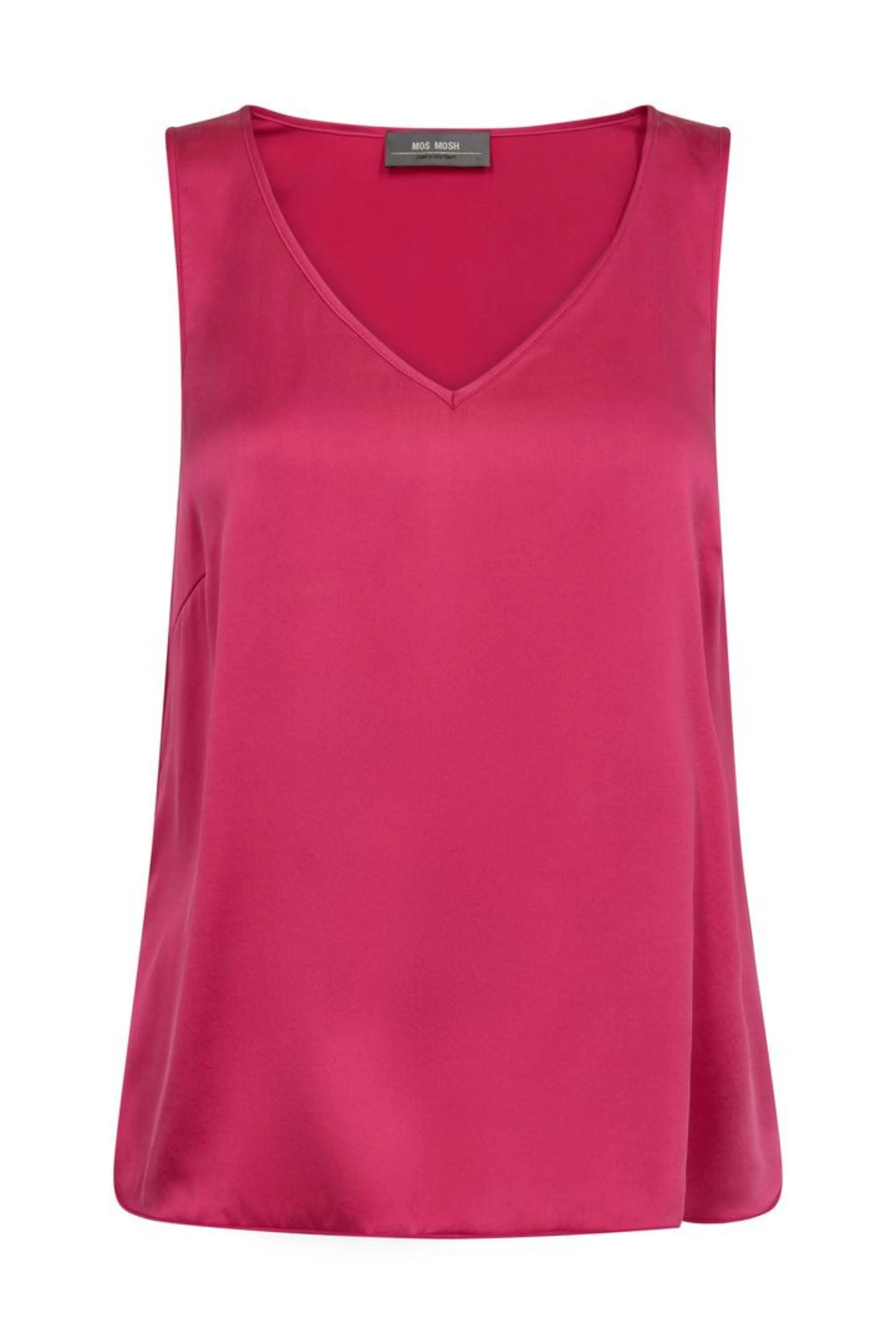 Astrid V-Neck Silk Tank Top - Pink Peacock