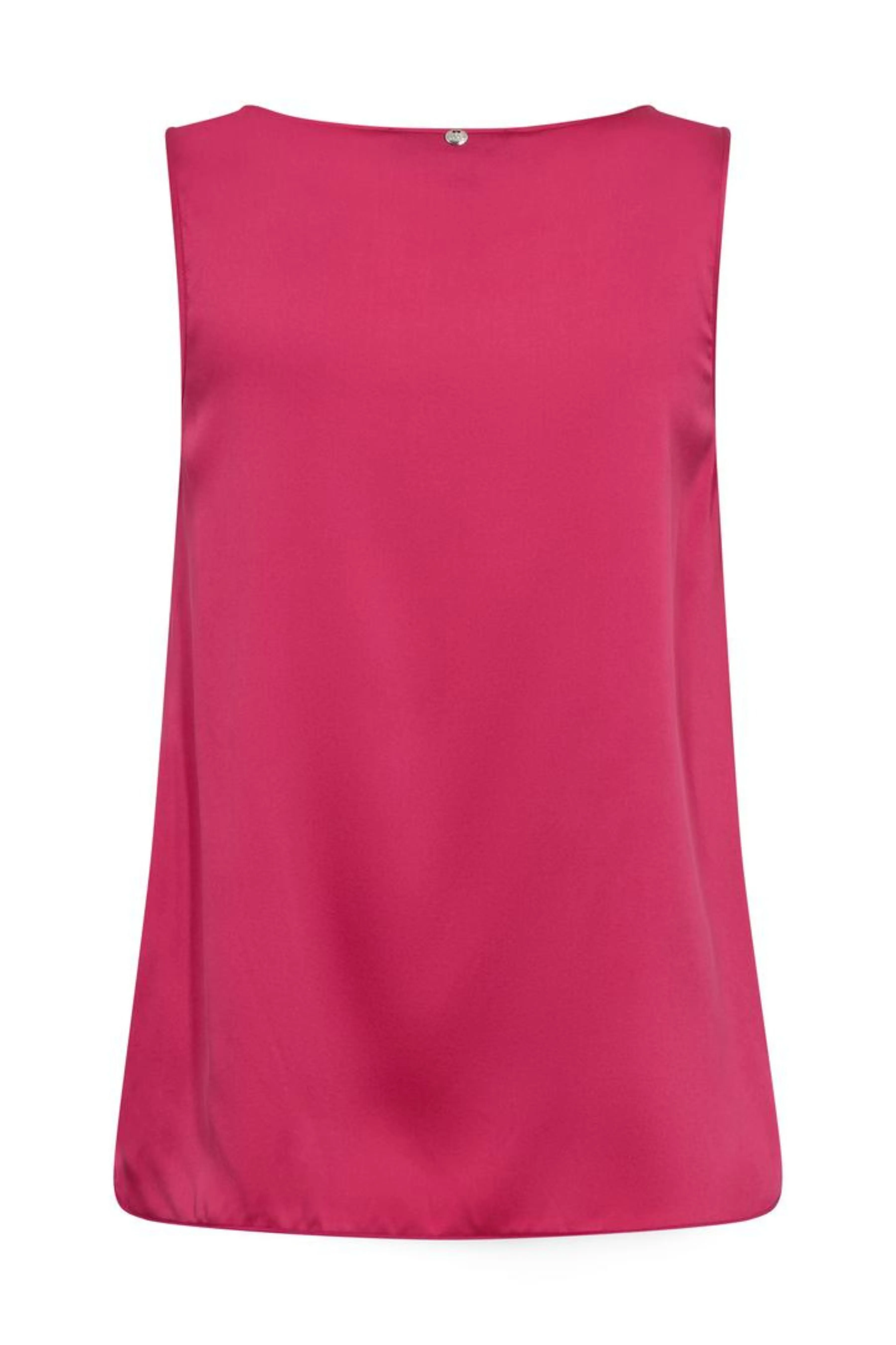 Astrid V-Neck Silk Tank Top - Pink Peacock