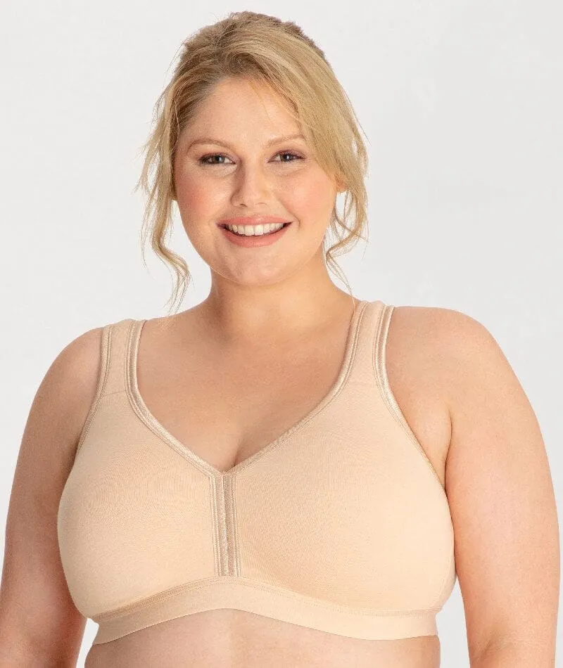 Ava & Audrey Faye Cotton Wire-free Support Bra 2 Pack - Frappe